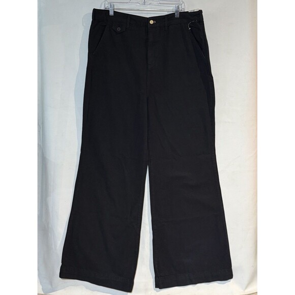 Wide Leg High-Rise Jeans Pilcro by Anthropologie Black Pants Size 34 Tall NWT - Picture 13 of 16
